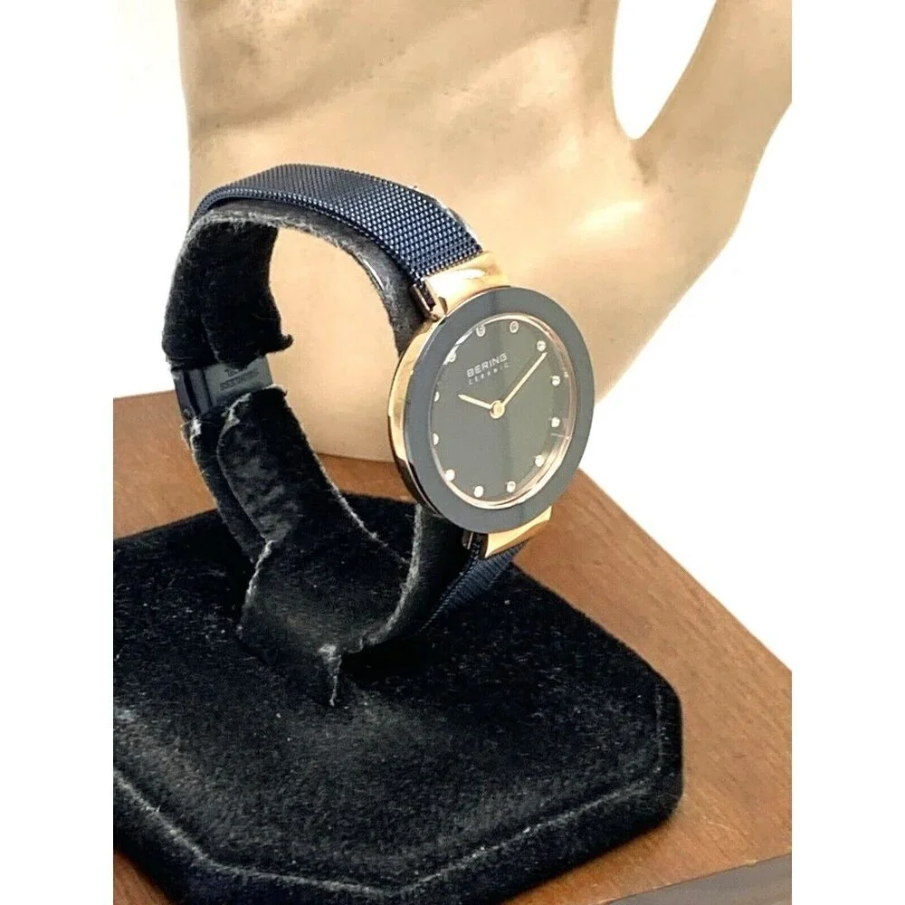 Bering Women's Watch 11429-367 Quartz Rose Gold Blue Mother of Pearl Cer…